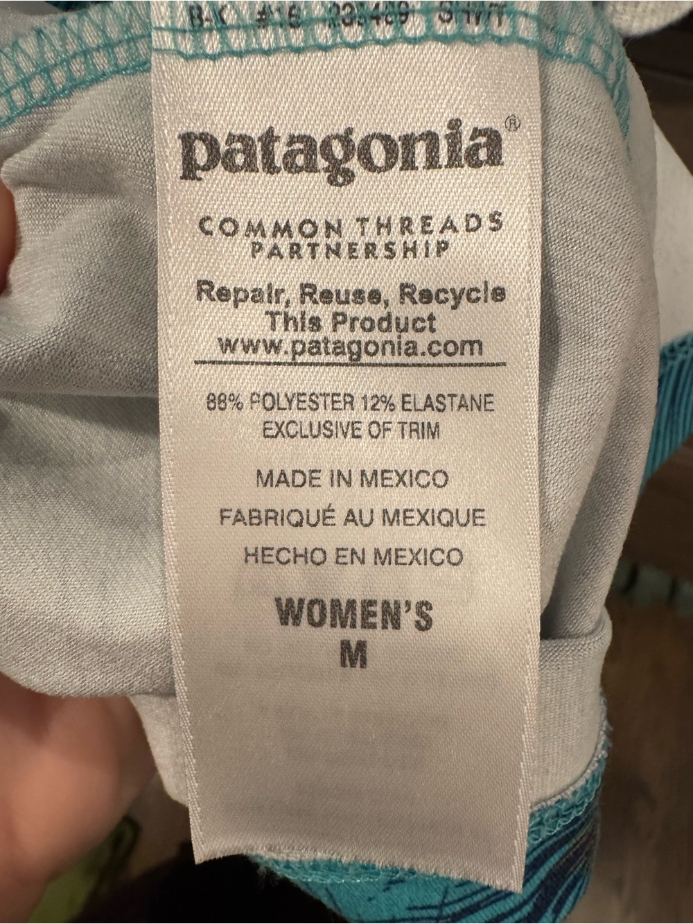 Patagonia Morning Glory Athletic Dress M Floral Blue Sporty Outdoor Hiking - Picture 8 of 9